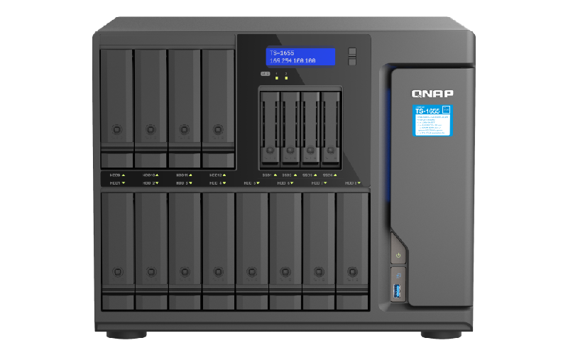 QNAP TS-1655 8GB 16HDD M2 READY NAS Depolama Ünitesi