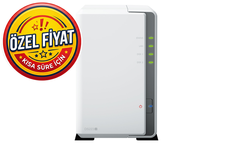 Synology DiskStation DS223j 1GB NAS Depolama Ünitesi