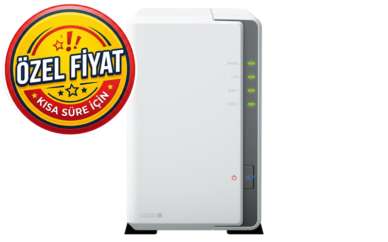 Synology DiskStation DS223j 1GB NAS Depolama Ünitesi
