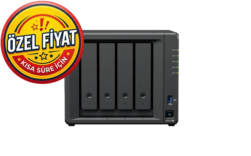 Synology DiskStation DS925 Plus 4GB NAS Depolama Ünitesi